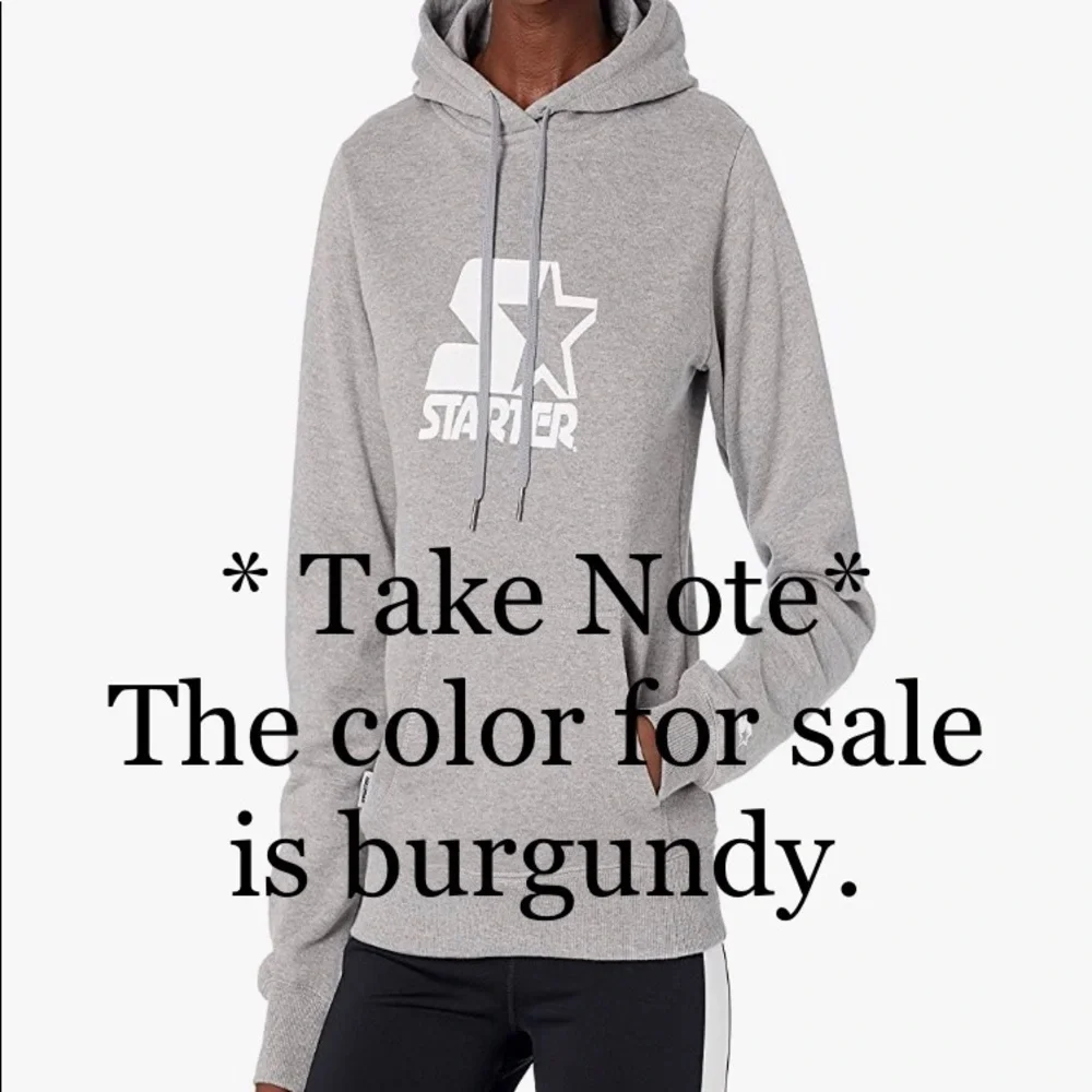 🎉HP x 2🎉❤️‍🔥Starter Hoodie Sweatshirt-Burgundy- Measurements in Photos❤️‍🔥 - Picture 3 of 13